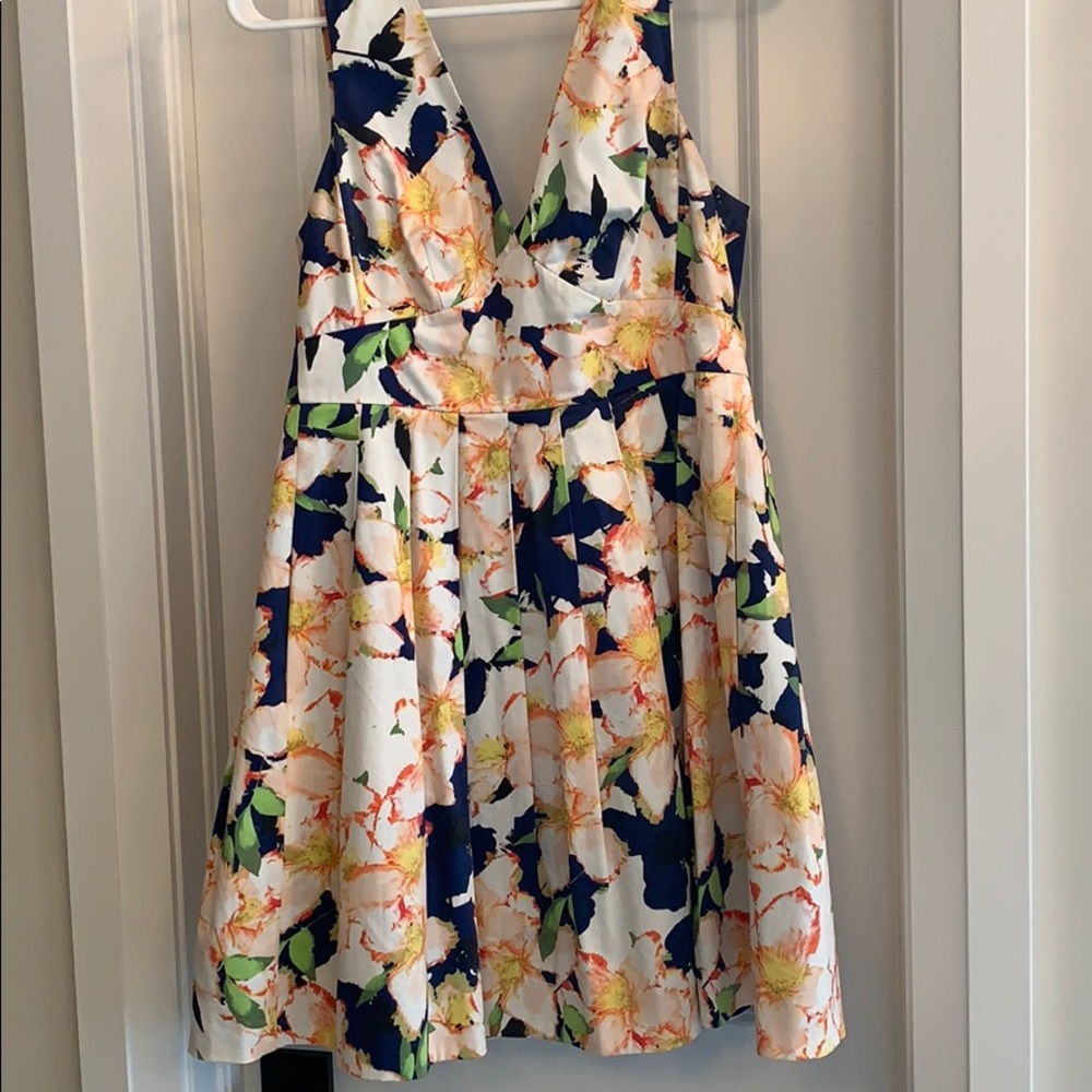 JCrew Floral Pleated Dress